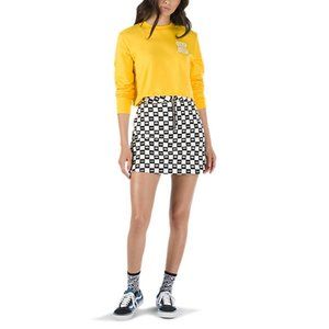 Lazy Oaf Black & White Eyes Checkered Skirt Vans